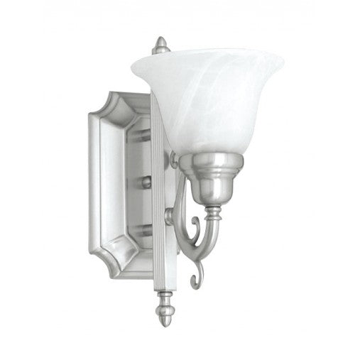 1 Light Brushed Nickel Bath Light Livex