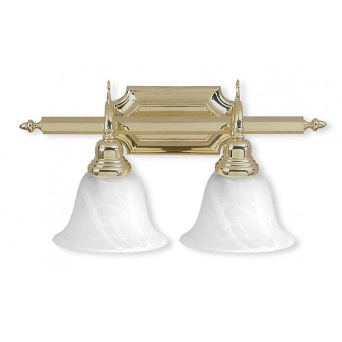 2 Light Polished Brass Bath Light Livex