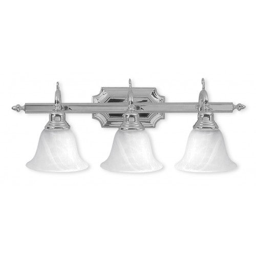 3 Light Polished Chrome Bath Light Livex