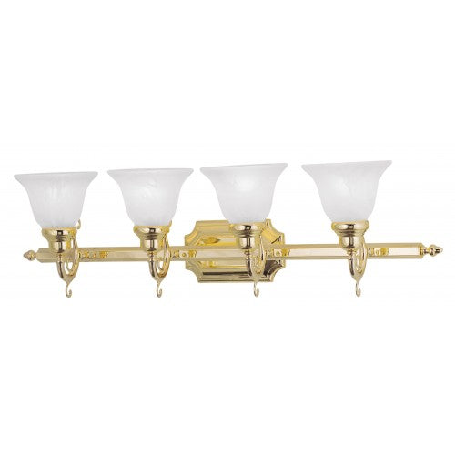 4 Light Polished Brass Bath Light Livex