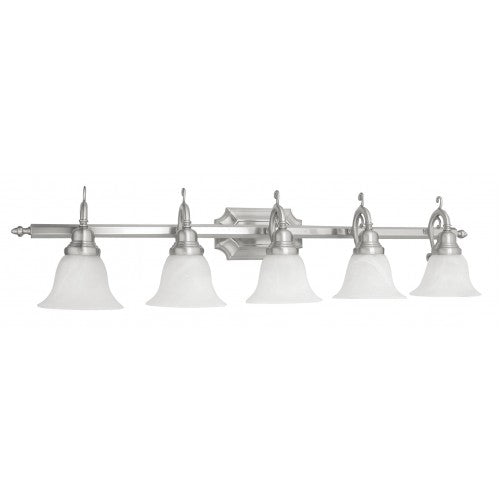 5 Light Brushed Nickel Bath Light Livex