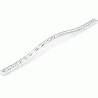 13 3/8 Inch (11 3/8 Inch c-c) Skyevale Cabinet Pull with Crystals (Polished Chrome Finish) SCHAUB