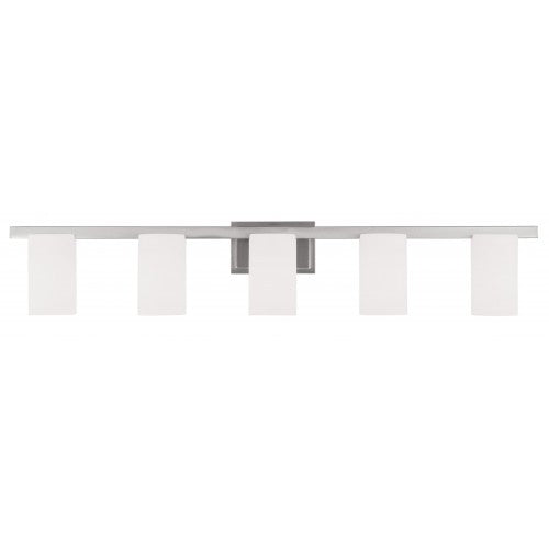 5 Light Brushed Nickel Bath Light Livex