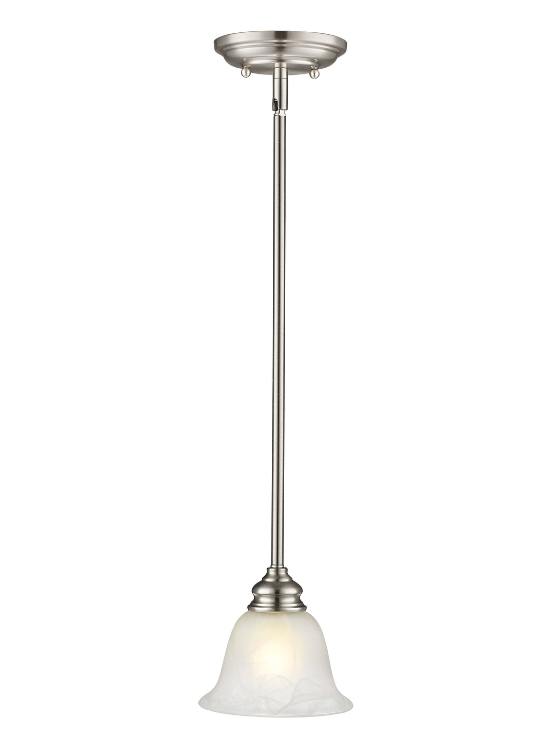 1 Light Brushed Nickel Single Pendant Livex