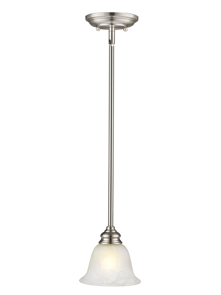 1 Light Brushed Nickel Single Pendant Livex