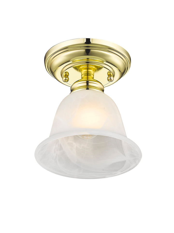 1 Light Polished Brass Ceiling Mount Livex