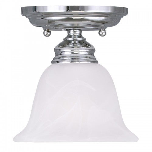 1 Light Polished Chrome Ceiling Mount Livex