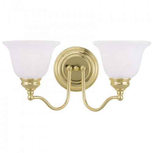 2 Light Polished Brass Bath Light Livex