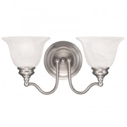 2 Light Brushed Nickel Bath Light Livex