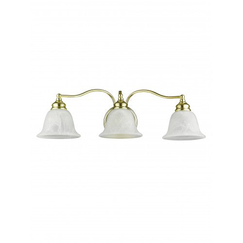 3 Light Polished Brass Bath Light Livex