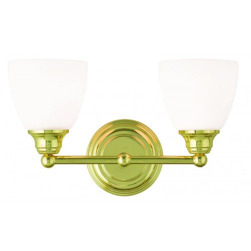 2 Light Polished Brass Bath Light Livex