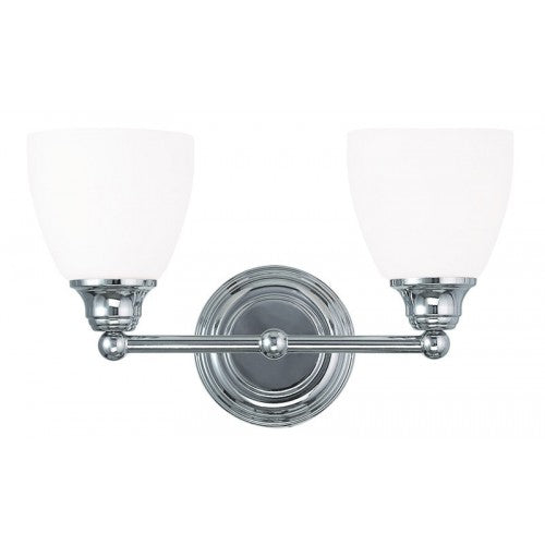 2 Light Polished Chrome Bath Light Livex