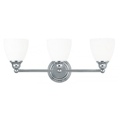 3 Light Polished Chrome Bath Light Livex