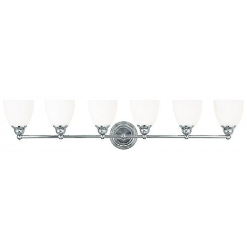 6 Light Polished Chrome Bath Light Livex