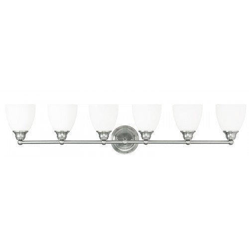 6 Light Brushed Nickel Bath Light Livex