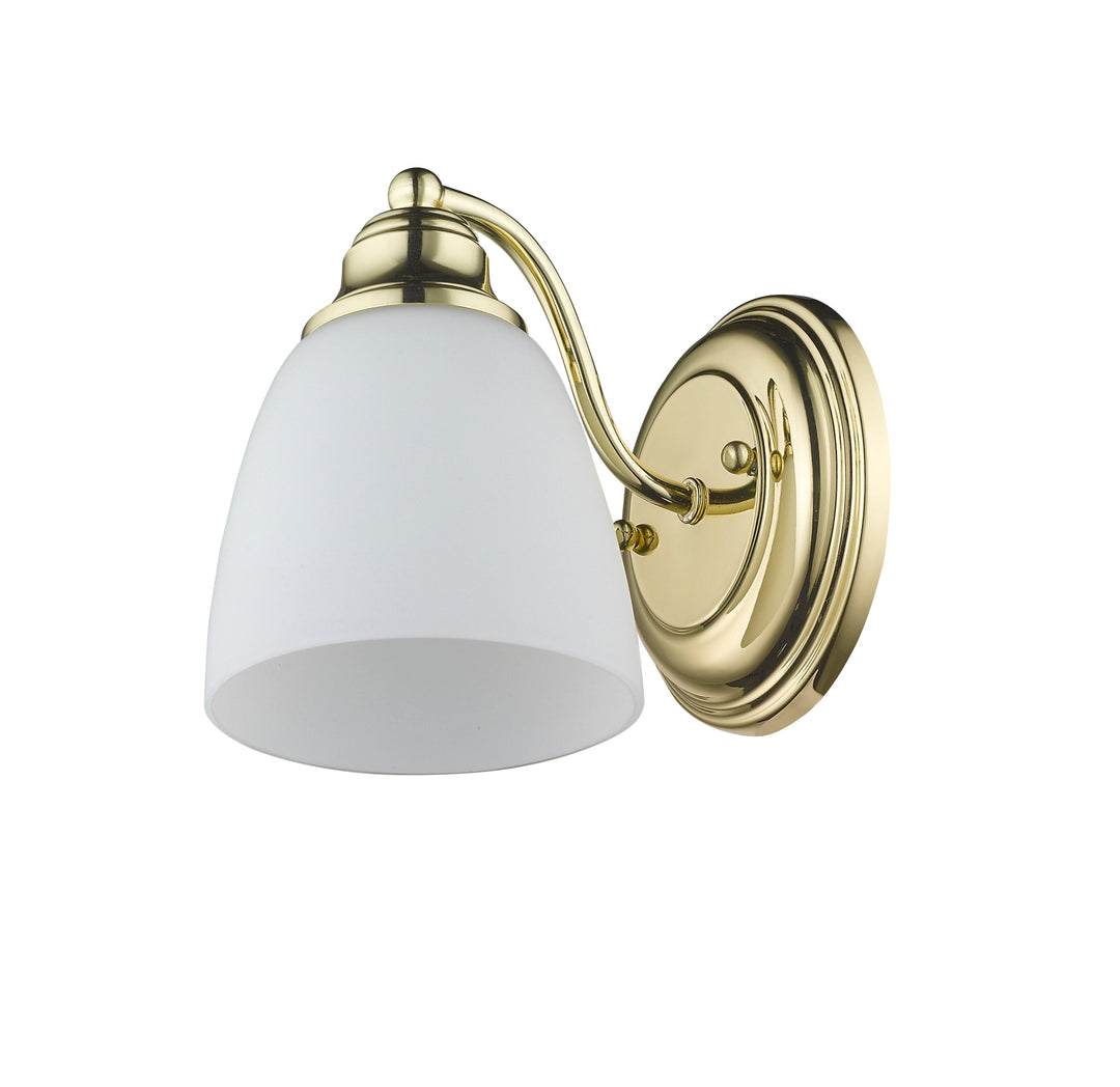 1 Light Polished Brass Wall Sconce Livex