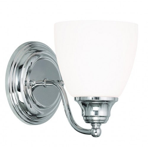 1 Light Polished Chrome Wall Sconce Livex