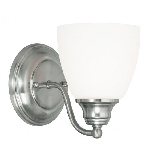 1 Light Brushed Nickel Wall Sconce Livex