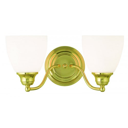 2 Light Polished Brass Bath Light Livex