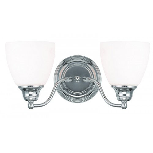 2 Light Polished Chrome Bath Light Livex