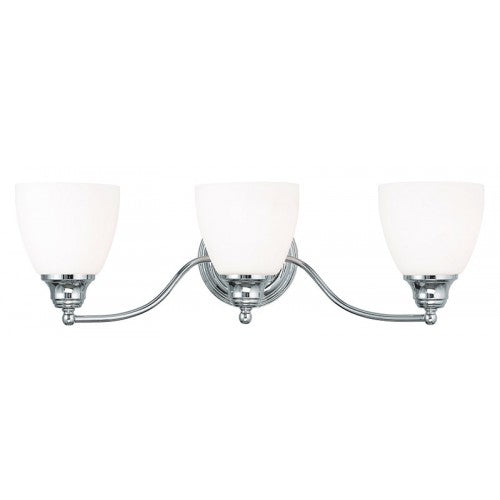 3 Light Polished Chrome Bath Light Livex