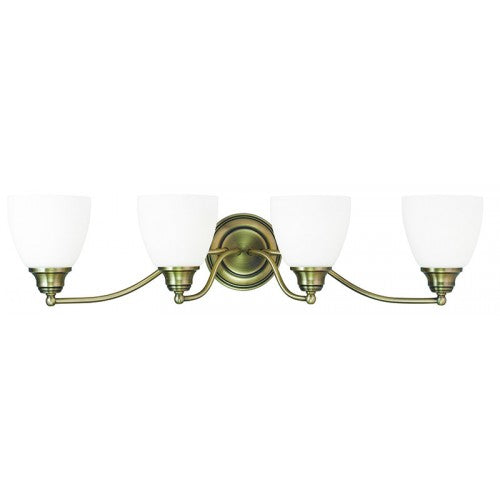 4 Light Antique Brass Bath Light Livex