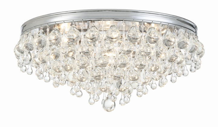 Crystorama Crystorama Calypso 6 Light Crystal Teardrop Polished Chrome Flush Mount