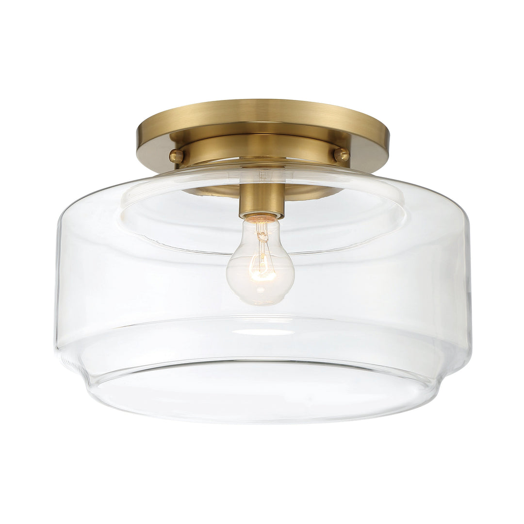 Peri 1 Light 14" Flushmount in Satin Brass CRAFTMADE