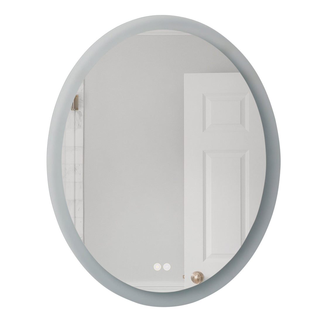 CRAFTMADE 30" x 24" x 1.8" Oval LED Mirror, defogger & dimmer, 3000K/4000K/5000K