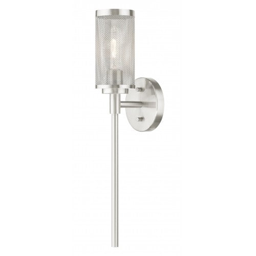 1 Light Brushed Nickel Wall Sconce Livex