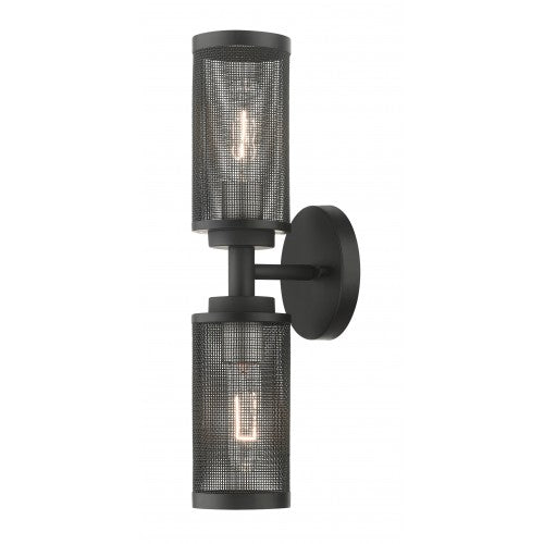 2 Light Black Wall Sconce Livex