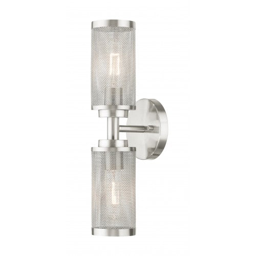 2 Light Brushed Nickel Wall Sconce Livex