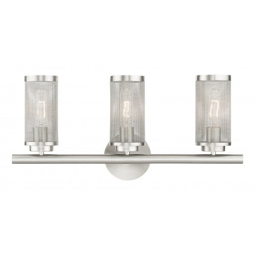 3 Light Brushed Nickel Bath Vanity Livex