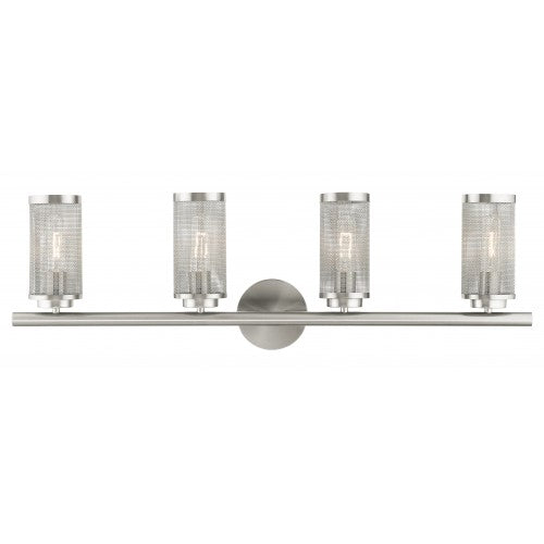 4 Light Brushed Nickel Bath Vanity Livex