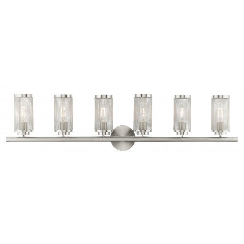 6 Light Brushed Nickel Bath Vanity Livex