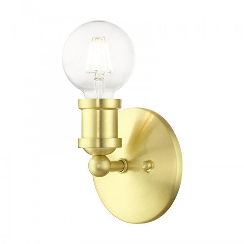 1 Light Satin Brass ADA Single Vanity Sconce Livex