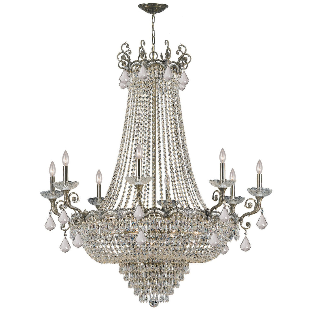 Majestic 20 Light Spectra Crystal Historic Brass Chandelier Crystorama