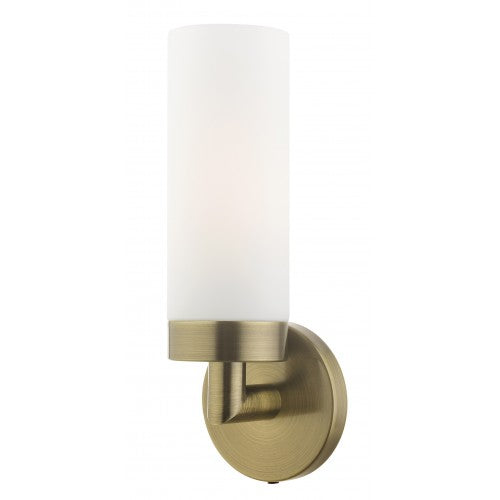 1 Light Antique Brass ADA Single Sconce Livex