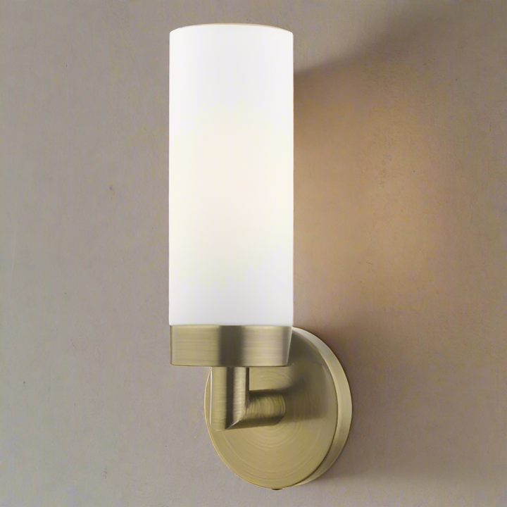 1 Light Antique Brass ADA Single Sconce Livex