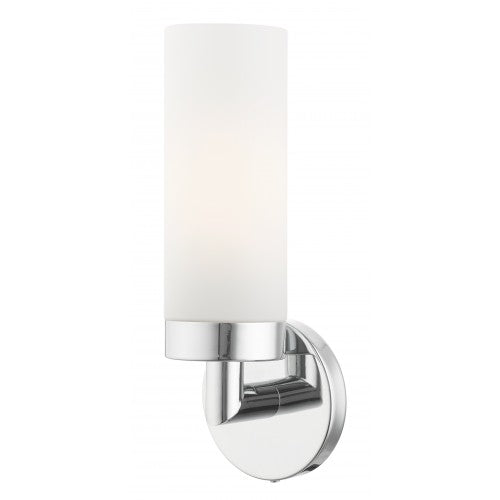 1 Light Polished Chrome ADA Single Sconce Livex