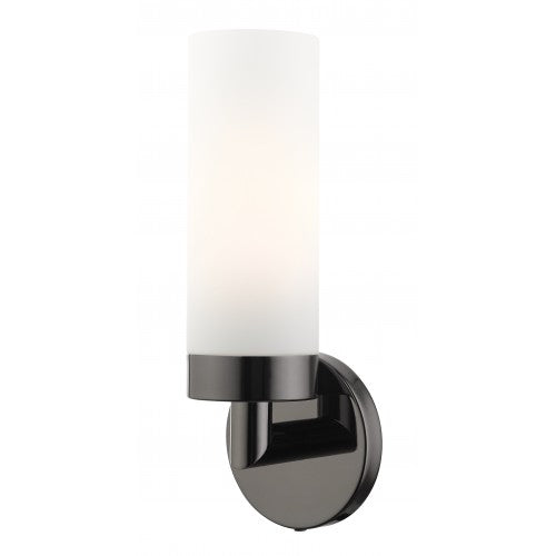 1 Light Black Chrome ADA Single Sconce Livex