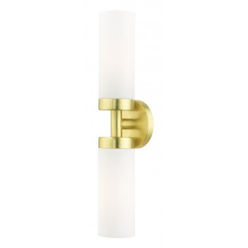 2 Light Satin Brass ADA Vanity Sconce Livex