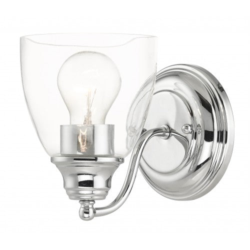 1 Light Polished Chrome Vanity Sconce Livex