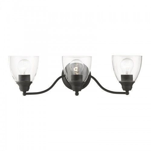 3 Light Black Vanity Sconce Livex