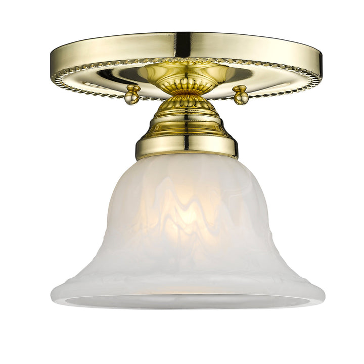 1 Light Polished Brass Ceiling Mount Livex