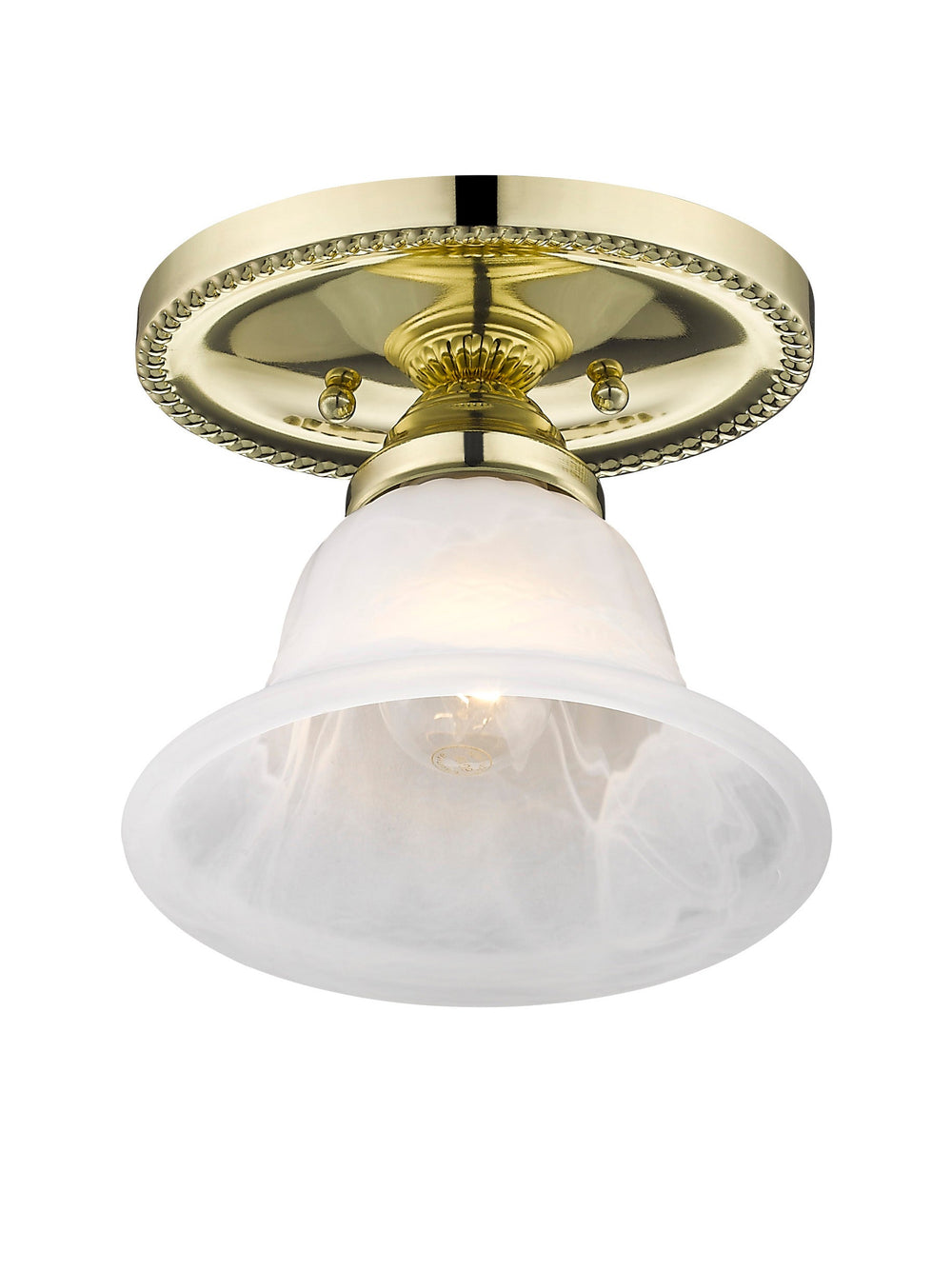 1 Light Polished Brass Ceiling Mount Livex