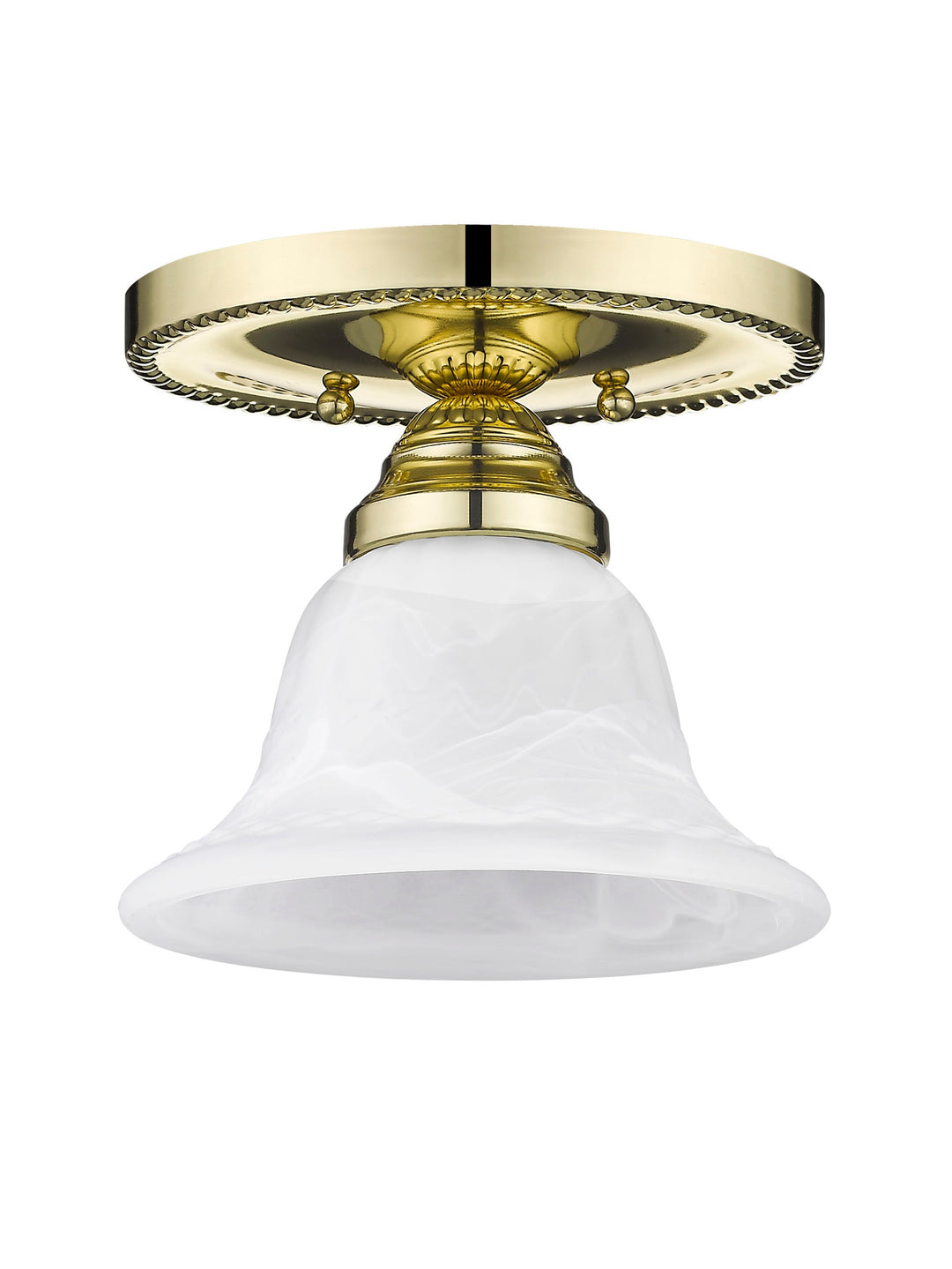 1 Light Polished Brass Ceiling Mount Livex