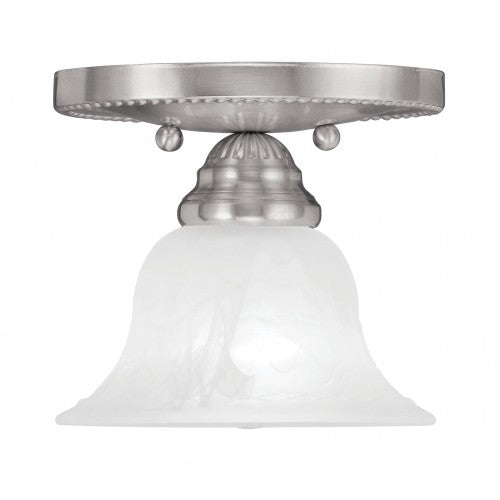 1 Light Brushed Nickel Ceiling Mount Livex