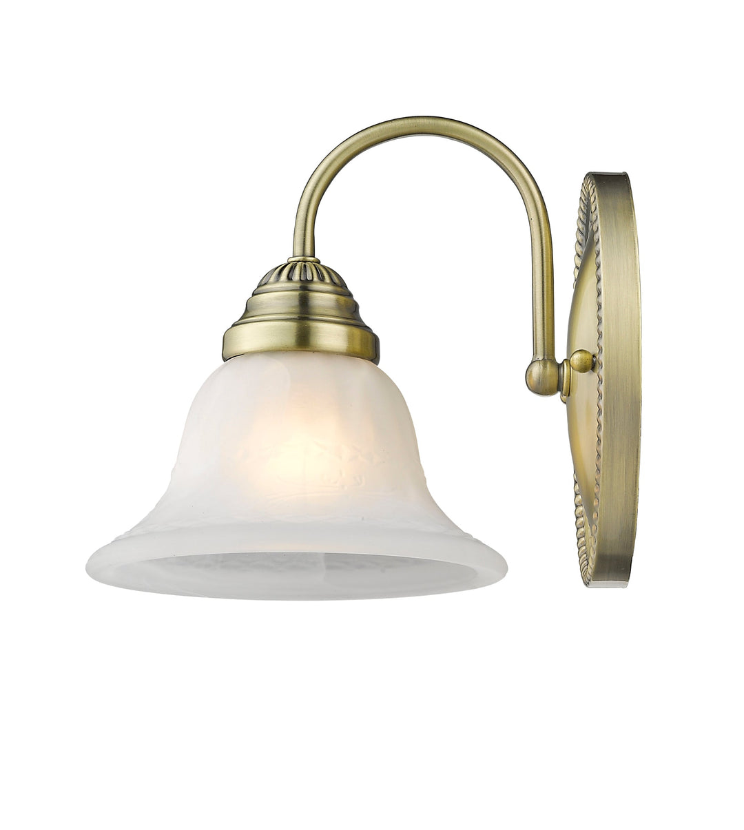 1 Light Antique Brass Bath Light Livex