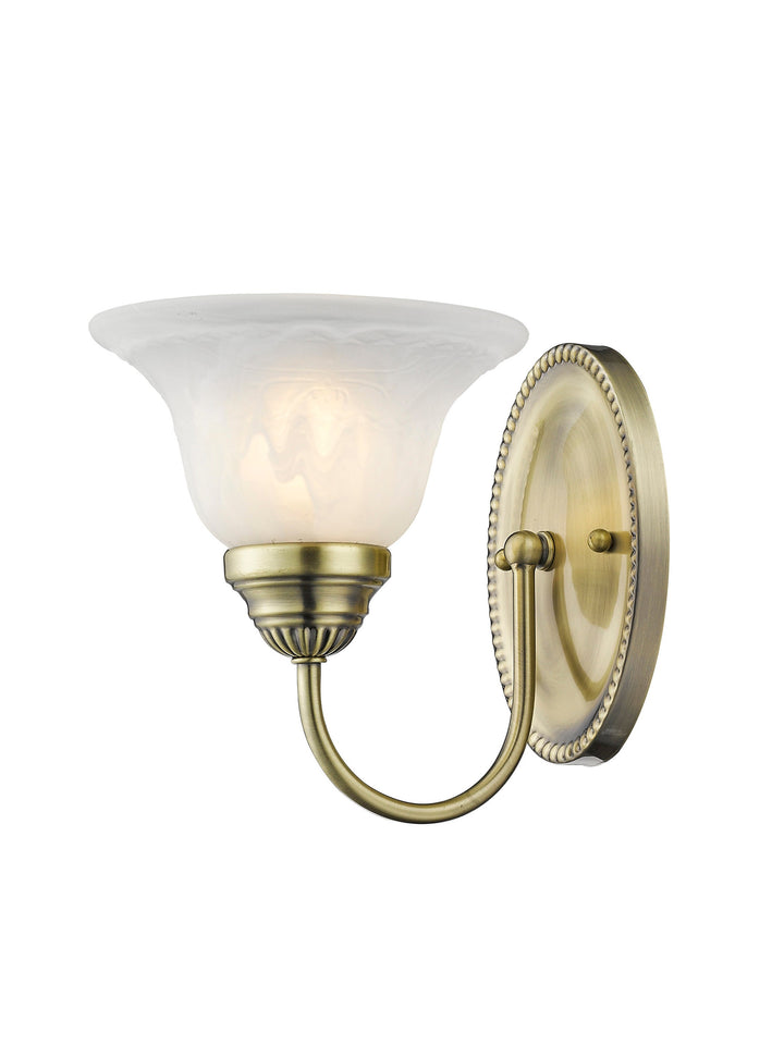 1 Light Antique Brass Bath Light Livex